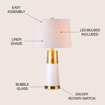 May 26.25" Bubble Glass LED Table Lamp - JONATHAN Y